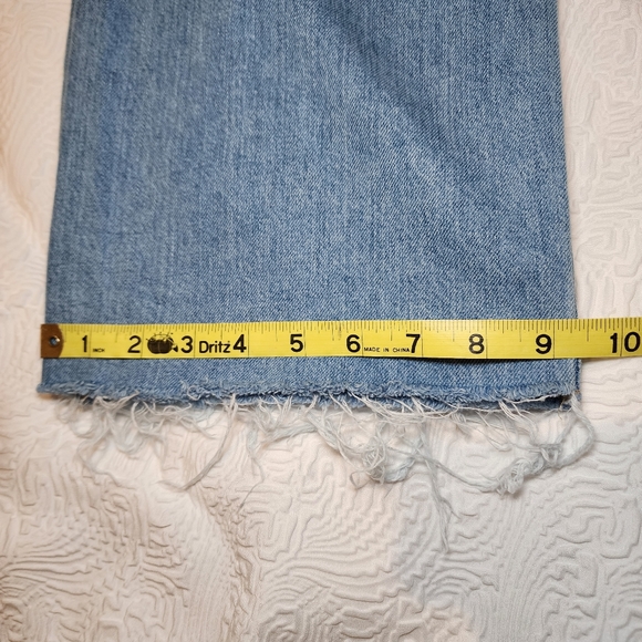 Wide Leg Super High-rise Crops Jeans - Picture 3 of 10